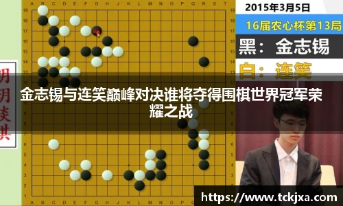 金志锡与连笑巅峰对决谁将夺得围棋世界冠军荣耀之战